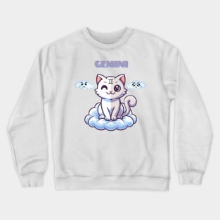 Gemini Zodiac Cat Crewneck Sweatshirt